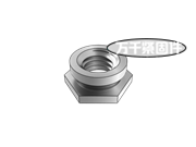 統一螺紋熱處理不銹鋼鑲入螺母 QIB/IND F4